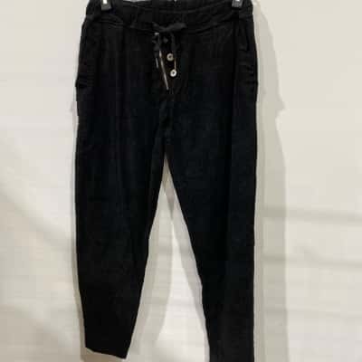 Imagine  Womens  Size L Ankle Length Pants Black RRP$136.50  