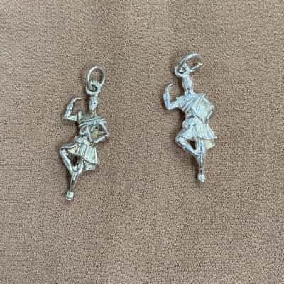  Womens Silver Tone Dancing Men Charms/Pendants