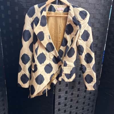 Sass & Bide Womens  Size 6 Blazer Beige / Black  