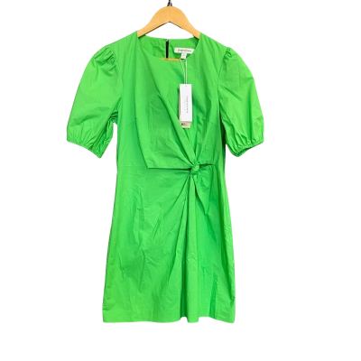 Forever New Stella Knot Cotton Mini Dress Size 10 Chlorophyll  