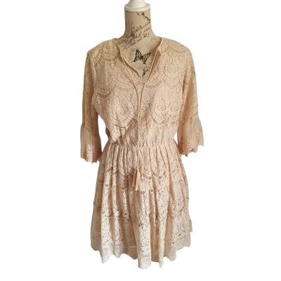 City Chic Womens  Size XS Cocktail Dress Beige/Buttermilk Colour BNWT 
