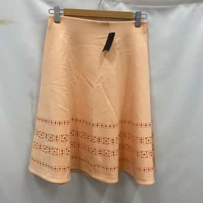 Sportsgirl Women's Size XXS A-Line Skirt Peach RRP$80
