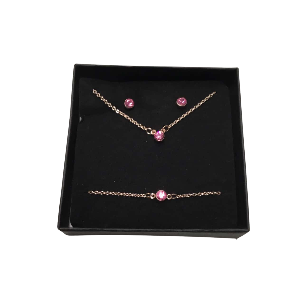Swarovski Bracelet, Earrings and Necklace Three Piece Set New In Box