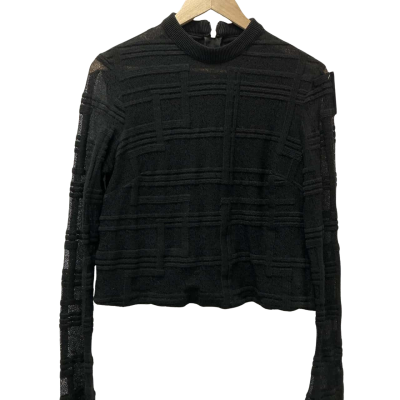 Manning Cartell Womens  Size 10 Long Sleeve Top Black  