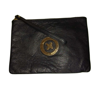 Mimco Leather Purse Used Wristlet Pouch Used Condition Black Aged
