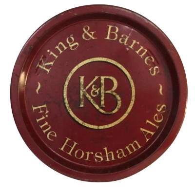 King & Barnes Red and Gold Drink Tray 