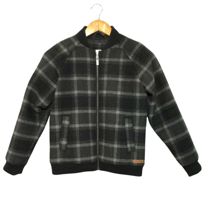 Country Road Kids  Size 8-9 Black & Grey Zip Up Jacket 