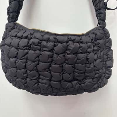 Globite Womens Black  puff shoulder Bag
