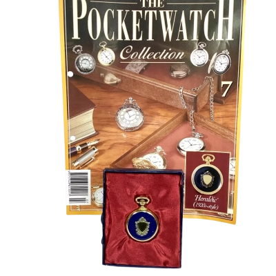 ‘Heraldic’ (1920s-style) #7 Gold/Navy Hachette Pocket Watch