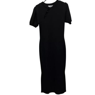 MNG Women's  Size 12 Casual Dress / Cocktail Dress / Midi Dress / Short Sleeve Dress  Black  