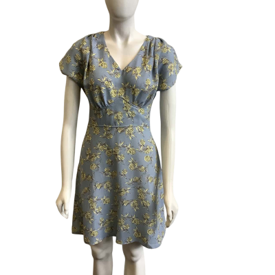 Closet London Women's Size 8 Short Sleeve Mini Dress Blue 