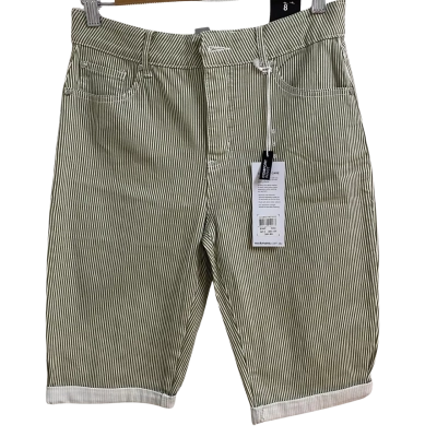 Rockmans Women’s size 8 Olive Pinstriped Bermuda Shorts 