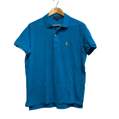 Men’s U.S Polo Assn Royal Blue Polo Shirt w/ Yellow Embroidered Logo