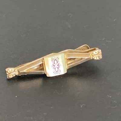 Vintage Gold Tone Tie Clip, Nippy Clip, England