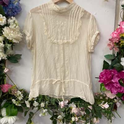 Ojay Womens  Size 14 Blouse Cream 