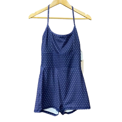 BNWT Aralina Womens Size M Navy Blue Polka Dot Swimsuit