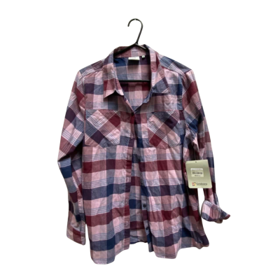 Gondwana Womens  Size XL Long Sleeve Shirt Blue / Checked / Maroon / Purple 