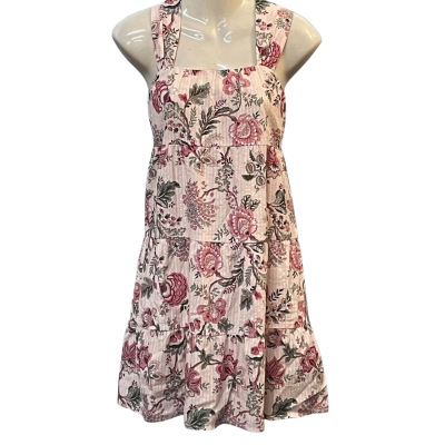 Chloe&Cola Womens Size 10 Babydoll/Mini/Sleeveless Dress Floral/Pink