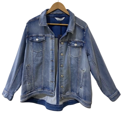 Virtuelle Womens  Size 16 Denim Jacket Blue 