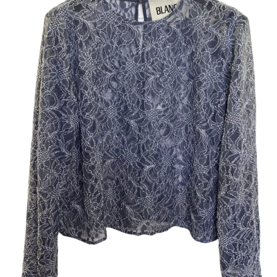 Blanca Womens  Size M Long Sleeve Top Grey 