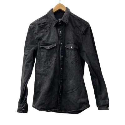 Zara Womens Ripped Denim Jacket Size S Black  