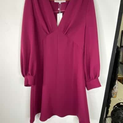 Veronica Maine Womens  Size 12 Cocktail Dress / Formal Dress / Long Sleeve Dress Purple 