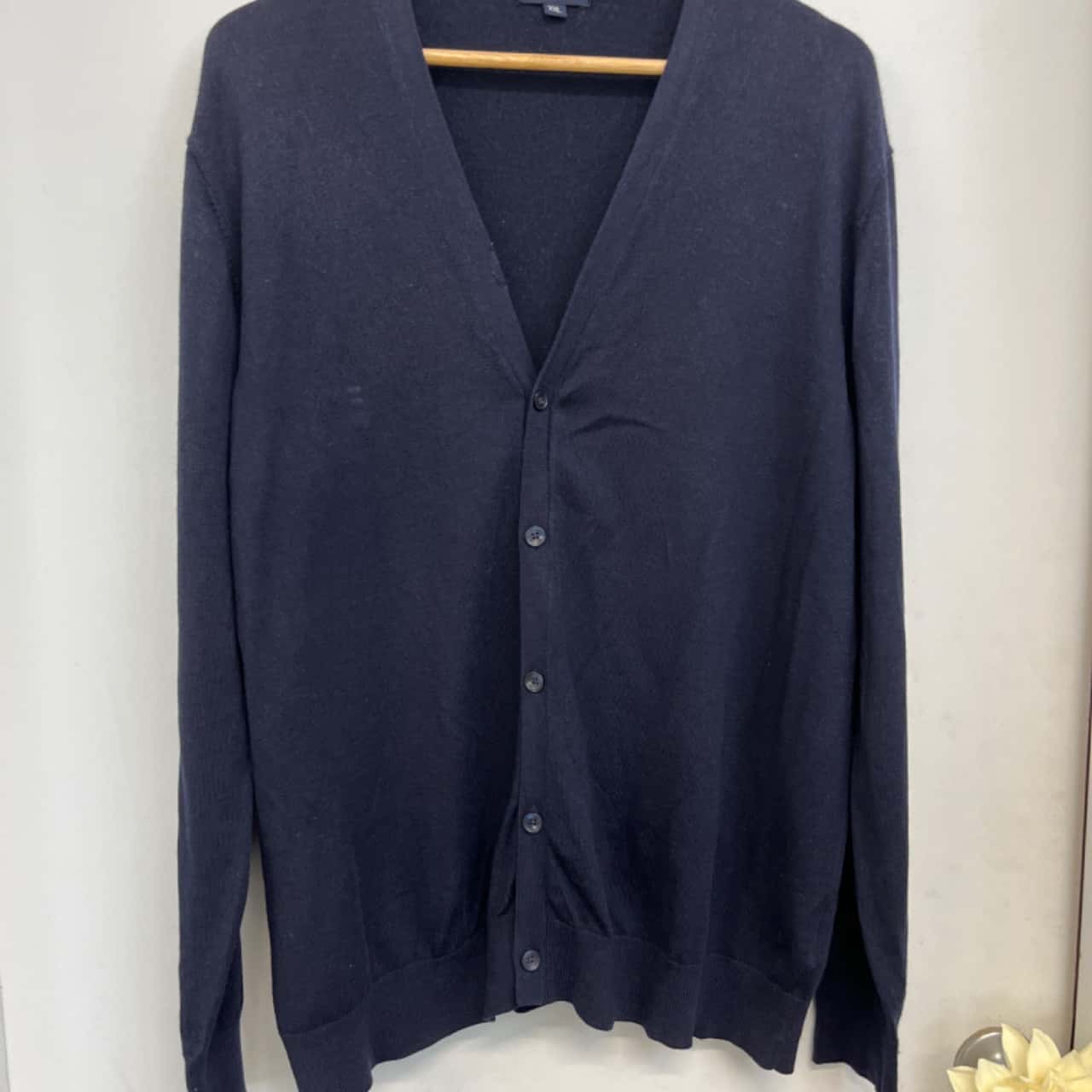 Gazman Navy Blue Merino wool Cardigan. Size XXL