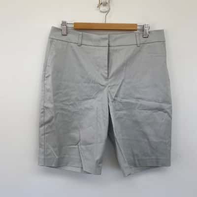Jacqui-E Grey  The Sateen Classic Shorts Size 12 