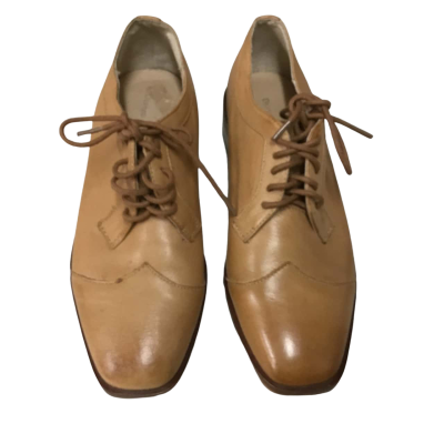 Django & Juliette Lace Up Tan Leather Shoes