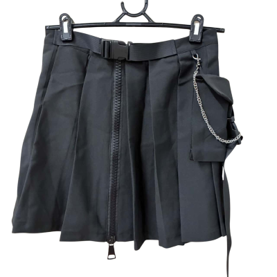 Dark in Love Womens Size M High Waist Skirt / Pleated Skirt Black  