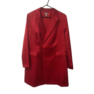 Womens H&M  Size L Blazer Red Double Button