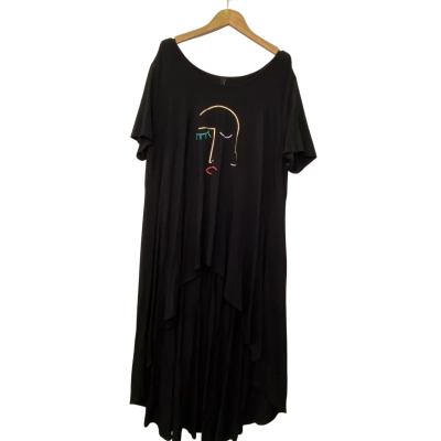 Taking Shape Womens  Size M Casual Dress Black  / Multicoloured 