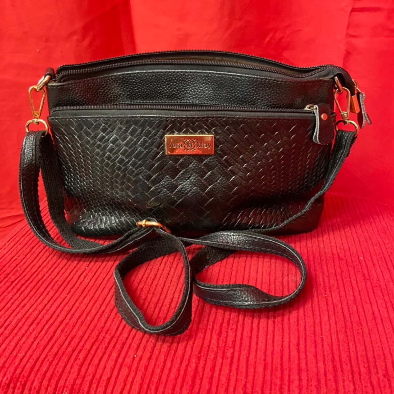 Vera May Womens Cross Body Bag Black (s)