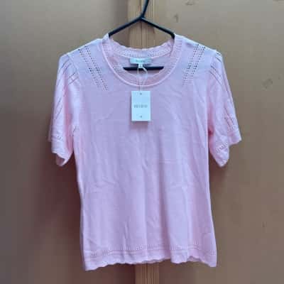 Review Womens  Size 8 Short Sleeve Top Pink  