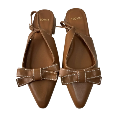 Novo Womens  Size 6 Brown Shoes with Bow Detail 