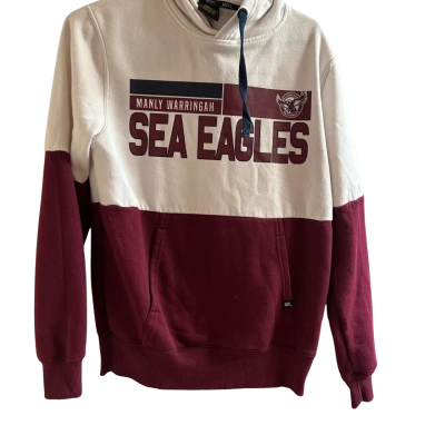 NRL Mens  Size S Hoodie Maroon / White 