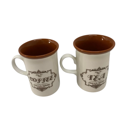Staffordshire Earthenware Mugs, 1 x Tea & 1 x Coffee