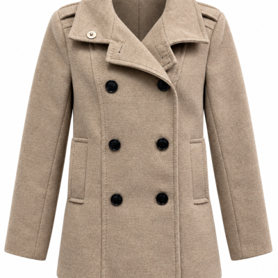 &M Beige Double-Breasted Jacket – US Size 4
