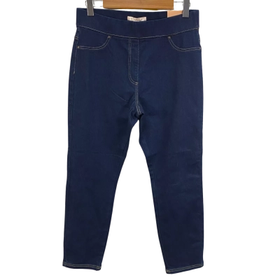 BNWT Noni B Womens Size 12 Blue Denim Rib Waist Stretch Jeans Short 