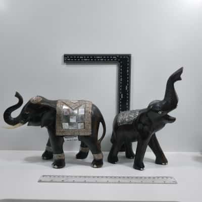 2x Ornamental Elephants As Is 