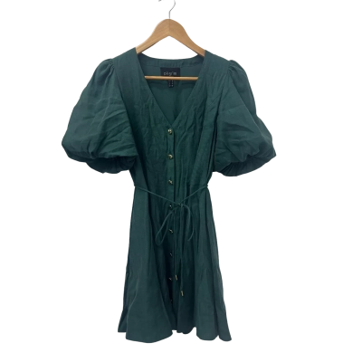 Pilgrim Womens  Size 8 Short Sleeve Dress  Green 
