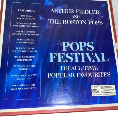 the box set Pops Festival: 119 All-Time Popular Favourites performed by Arthur Fiedler and the Boston Pops Orchestra.