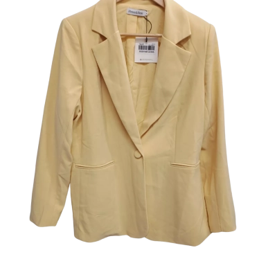Atmos&Here Womens  Size 16 Biker Jacket Yellow 