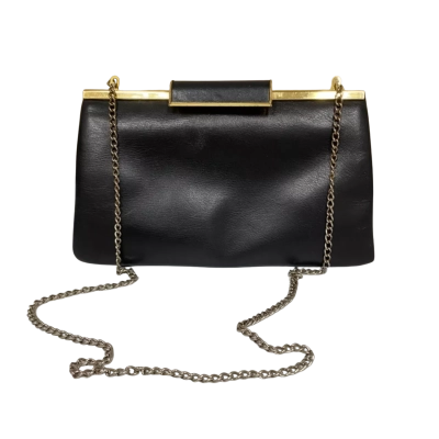 Vintage  Womens Faigen Evening Bag Black  / Gold 