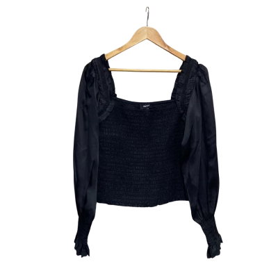 ME+EM Womens  Size 12 Long Sleeve Top Black  