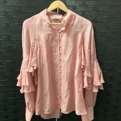 Country Road Womens  Size 14 Button Up Top Pink  