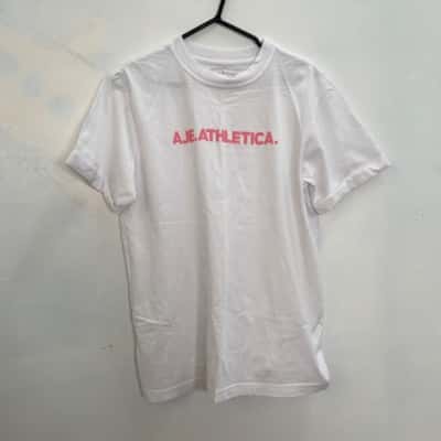 AJE athletica  Womens  Size 10 T-shirts Pink  / White 