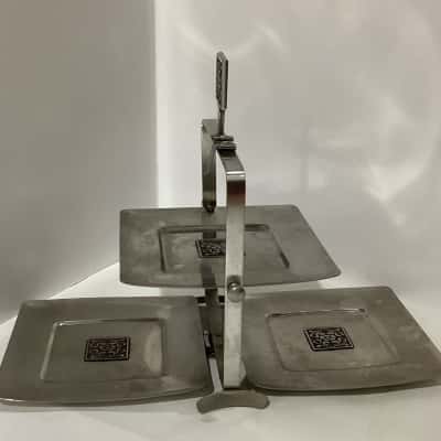 Vintage Stanley Roberts Stainless Steel folding Server