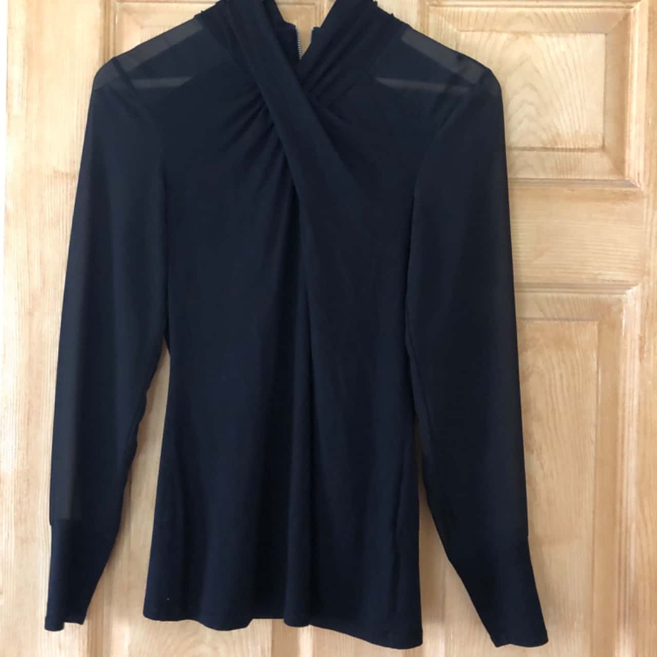 Karen Millen Size 10 Black Twist Front Top(s)