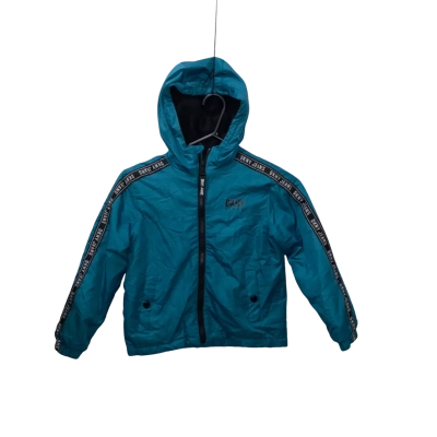 Kids DKNY Teal Hooded Jacket Size 7 